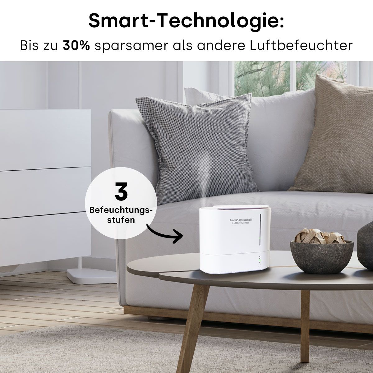 Humidificateur à ultrasons ovale