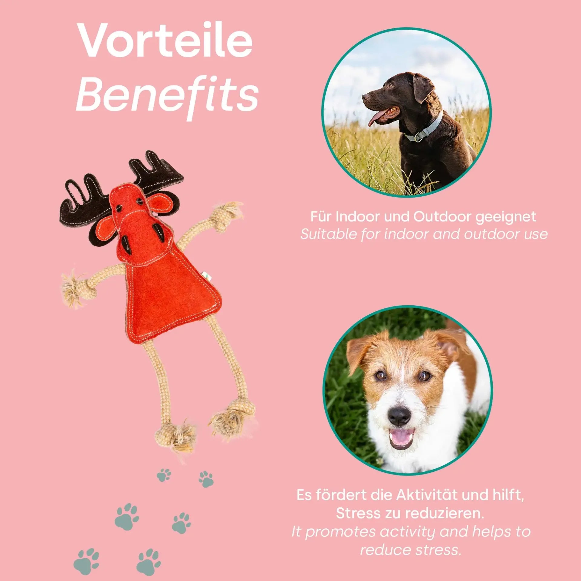 Reno navideño de juguete para tirar