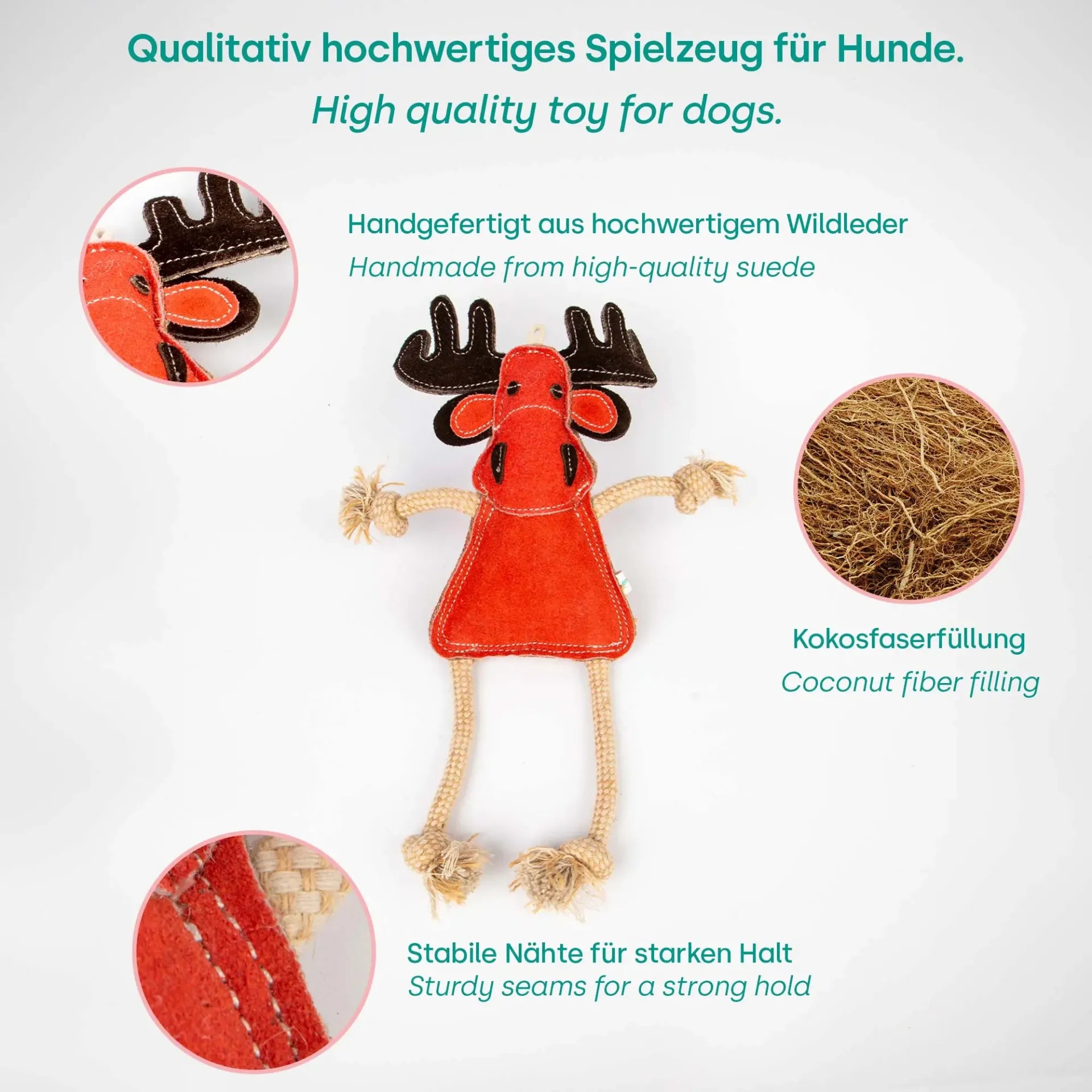 tug toy Xmas reindeer