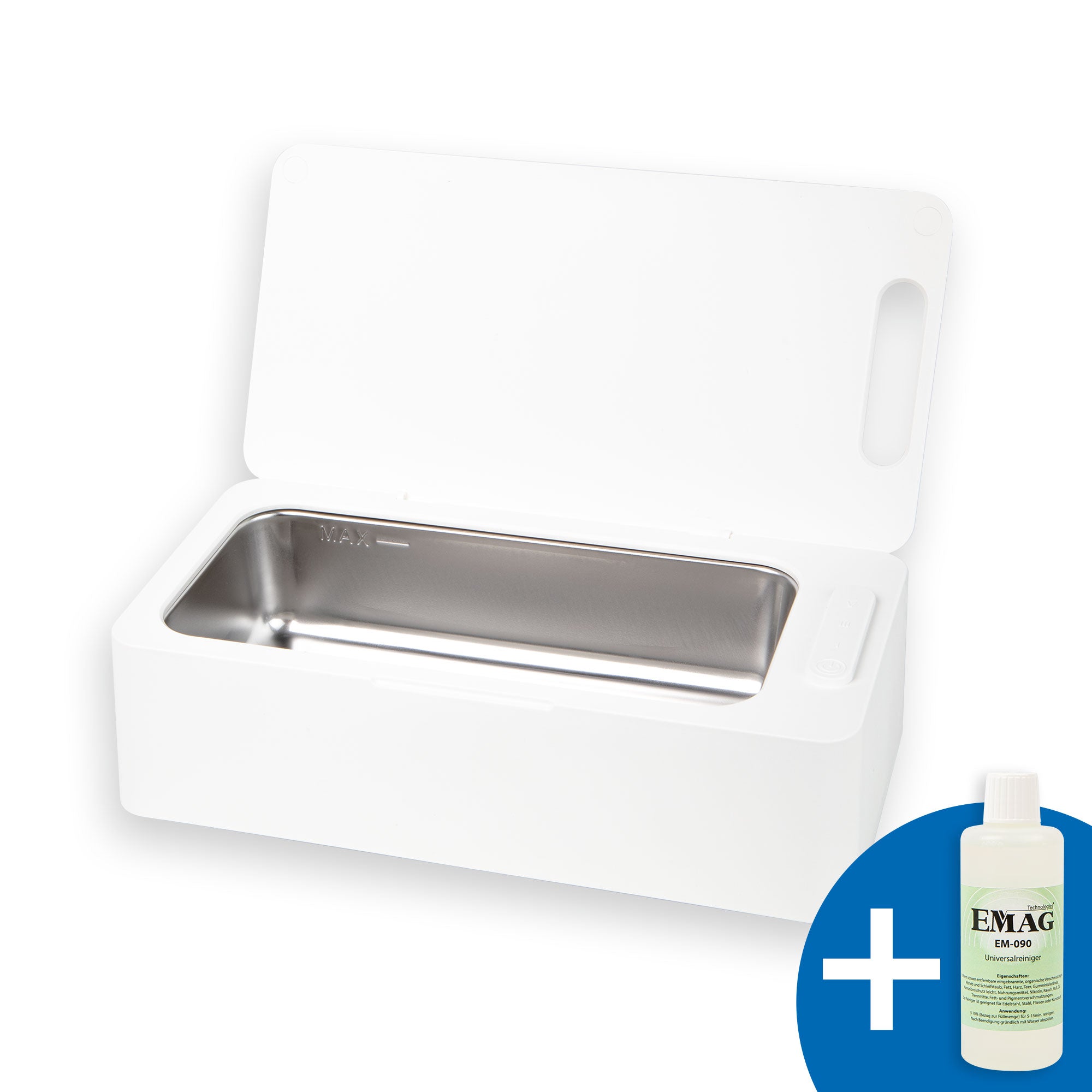 Emmi-03D Ultraschallreiniger mit Edelstahlwanne