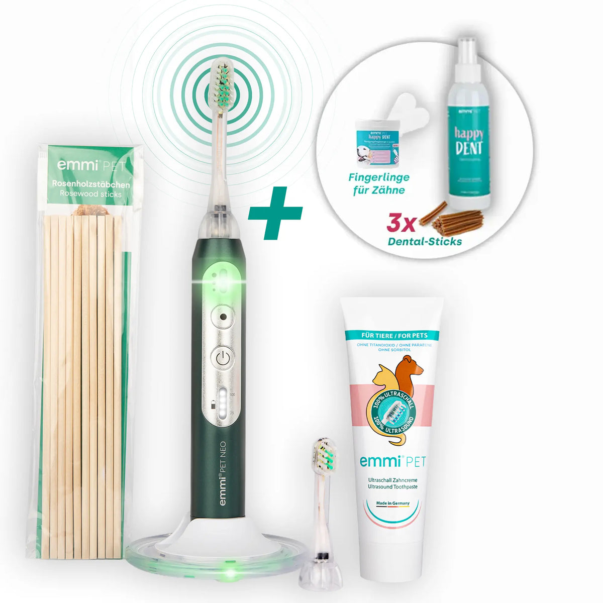 emmi-PET NEO All-in-One Set – Ultrasound Dental Care for Dogs & Cats