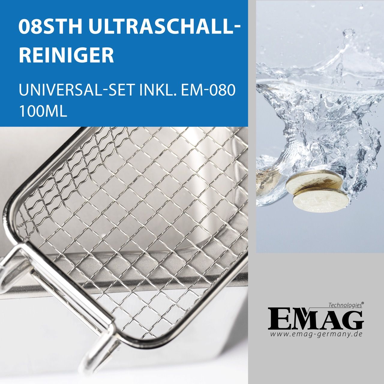 08STH Ultraschallreiniger Edelstahl mit Heizung