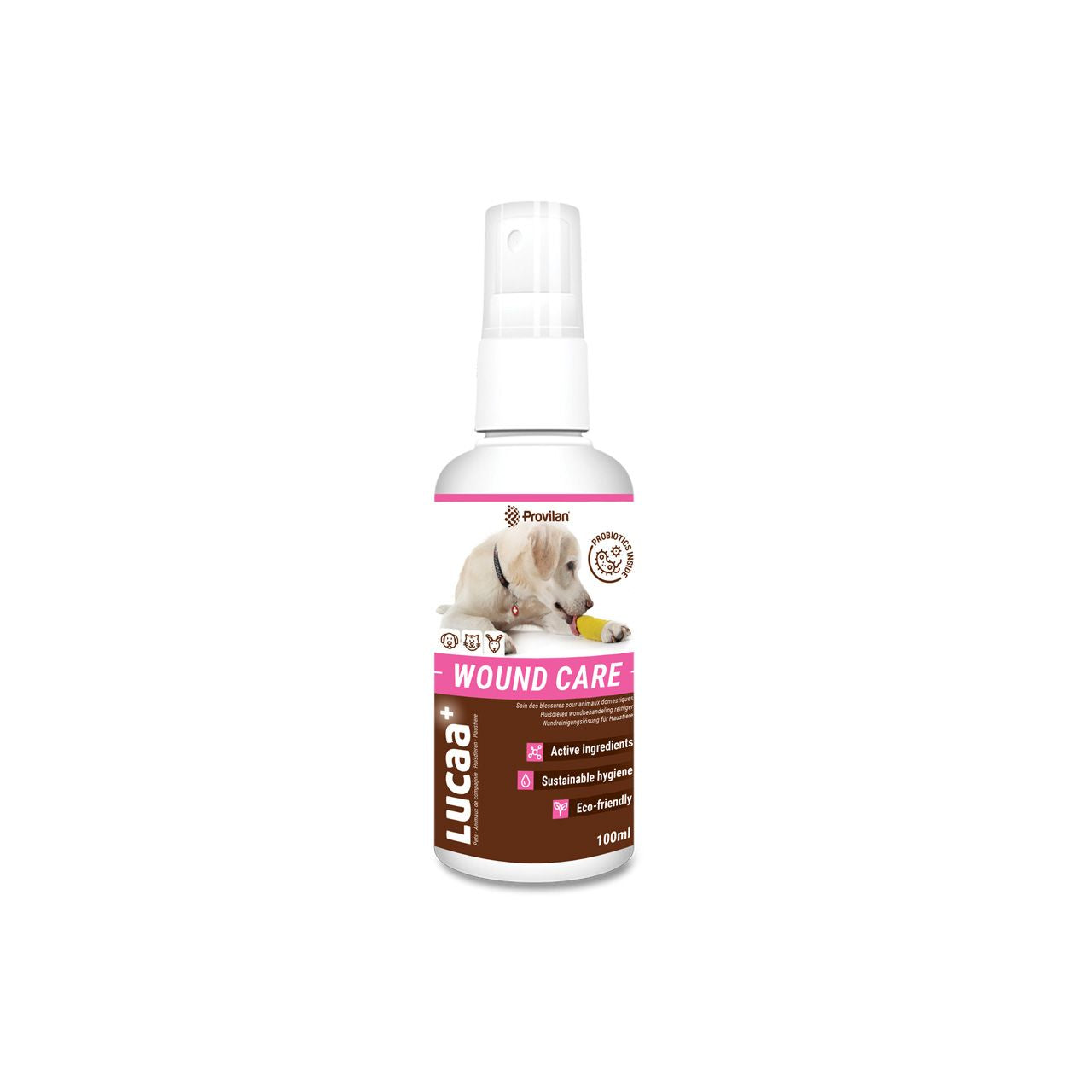 Lucaa+ Solución de limpieza de heridas para mascotas 100ml