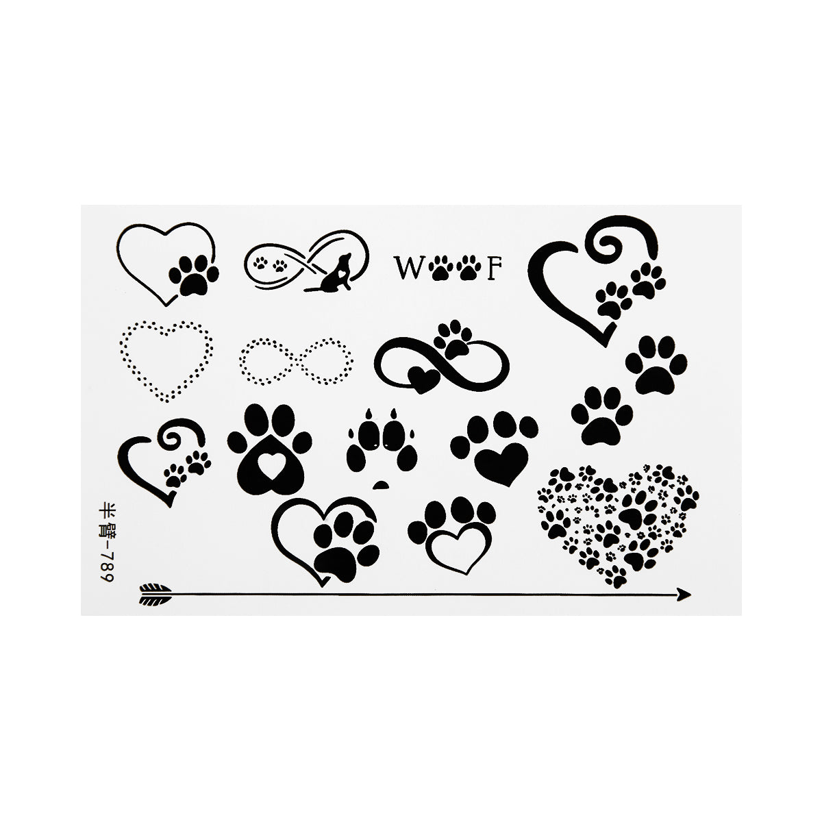 Collezione di tatuaggi sulla pelle per animali domestici