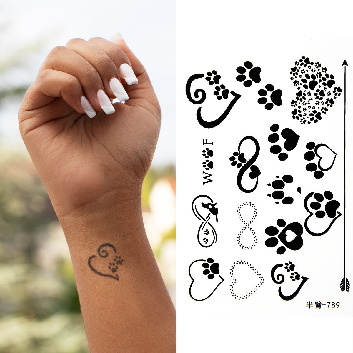 Collezione di tatuaggi sulla pelle per animali domestici