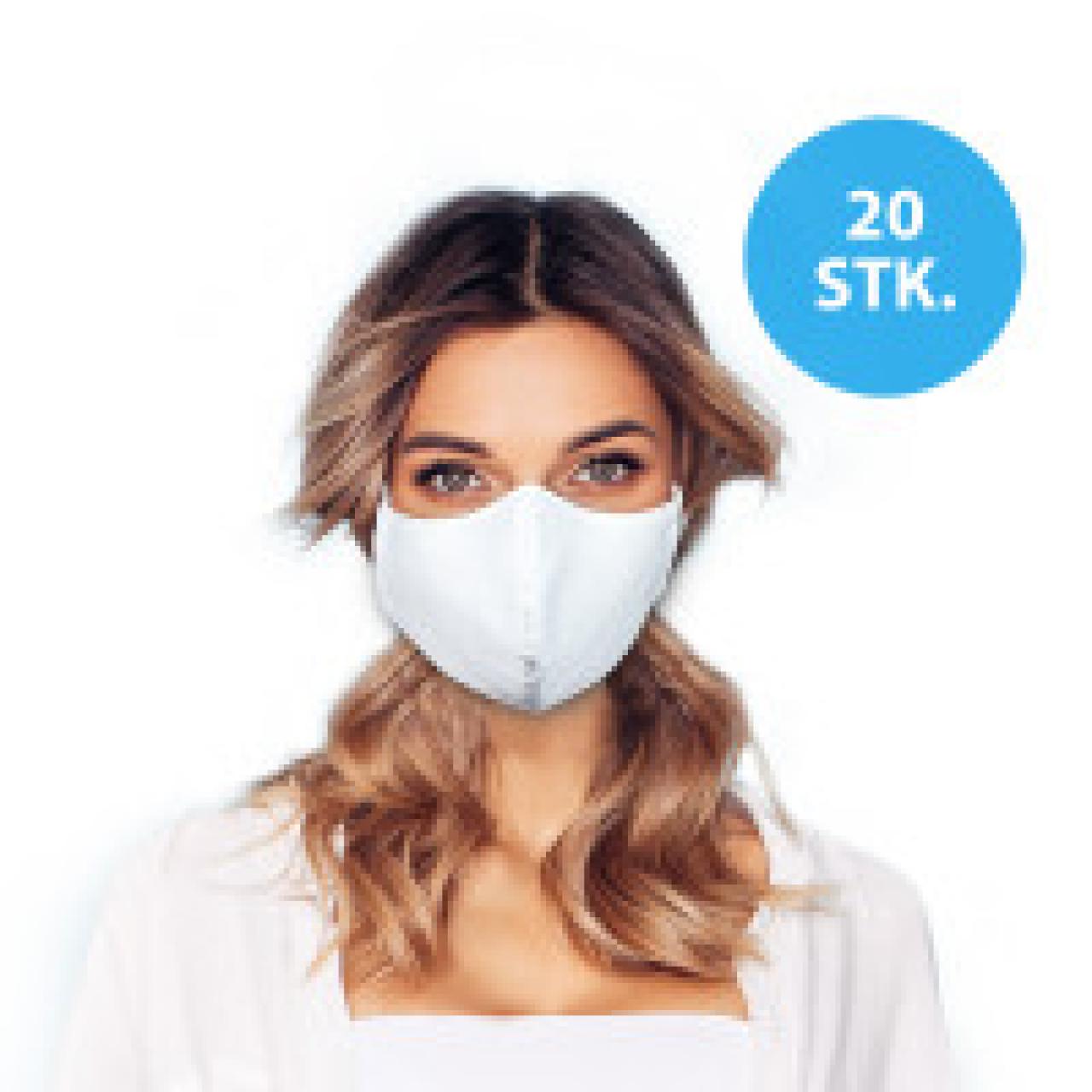 Mouth and nose mask, makeshift mask with nanosilver *20-pack*