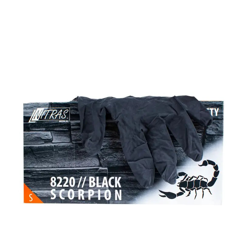 Gants en latex Black Scorpion Noir