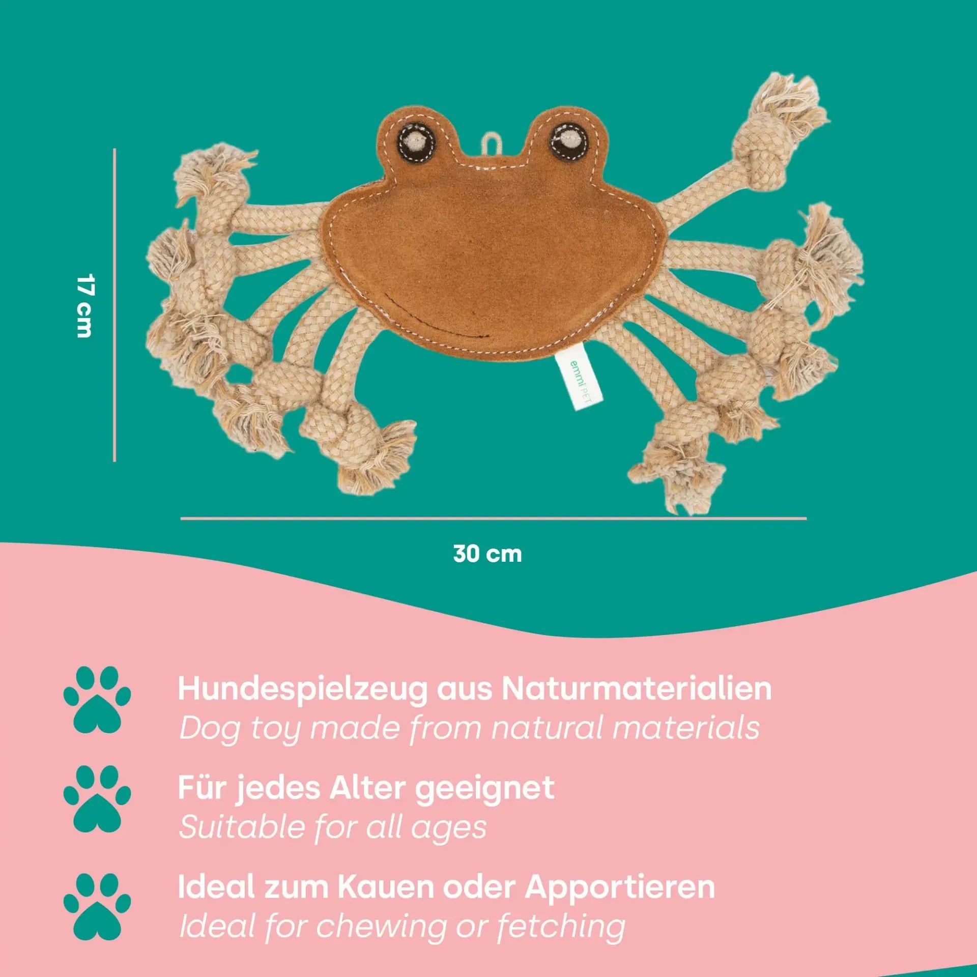 tug toy crab