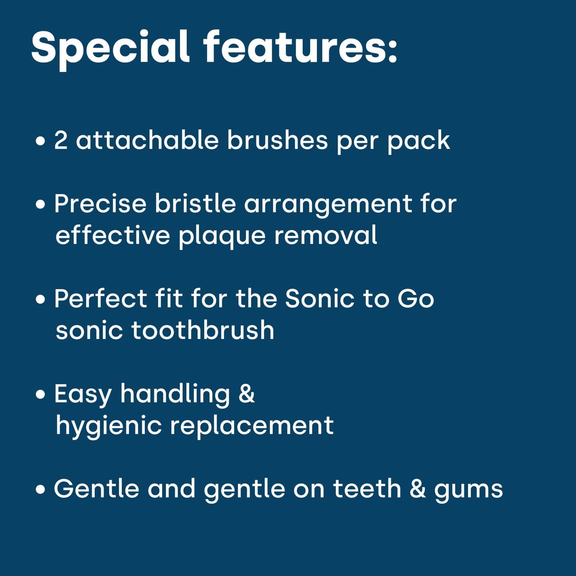 Sonic ToGo brush heads "white" 2 pcs.
