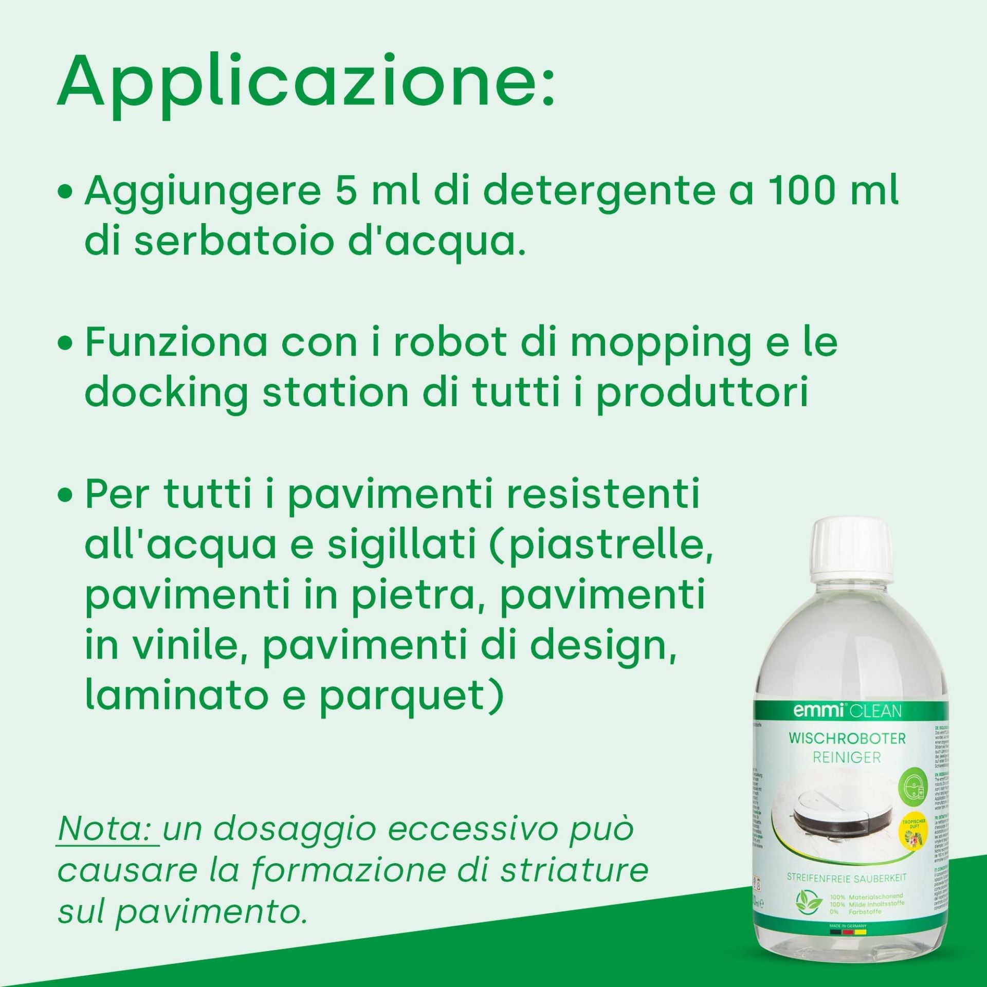 robot pulitore mocio 500ml