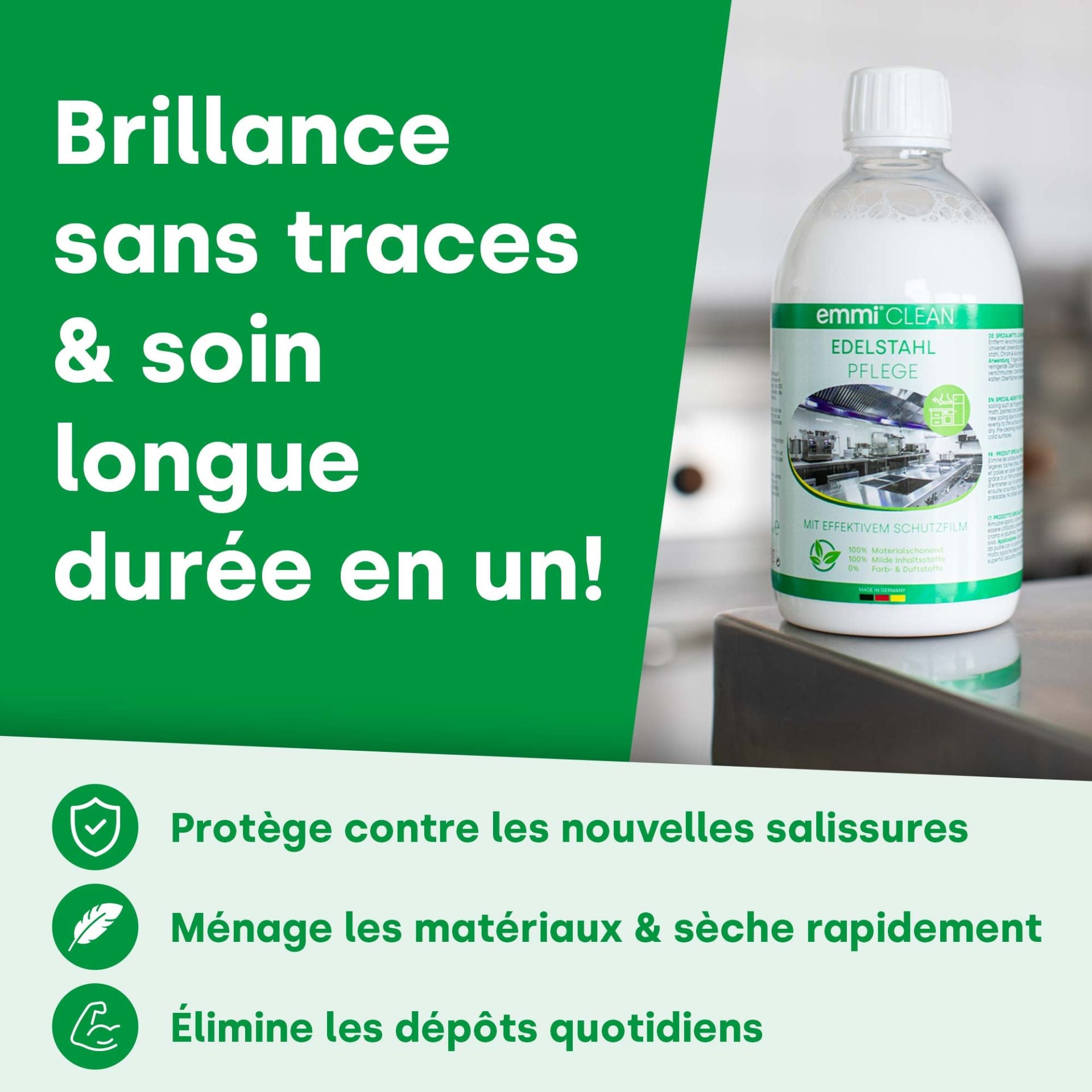 Nettoyant et entretien de l'acier inoxydable 500 ml