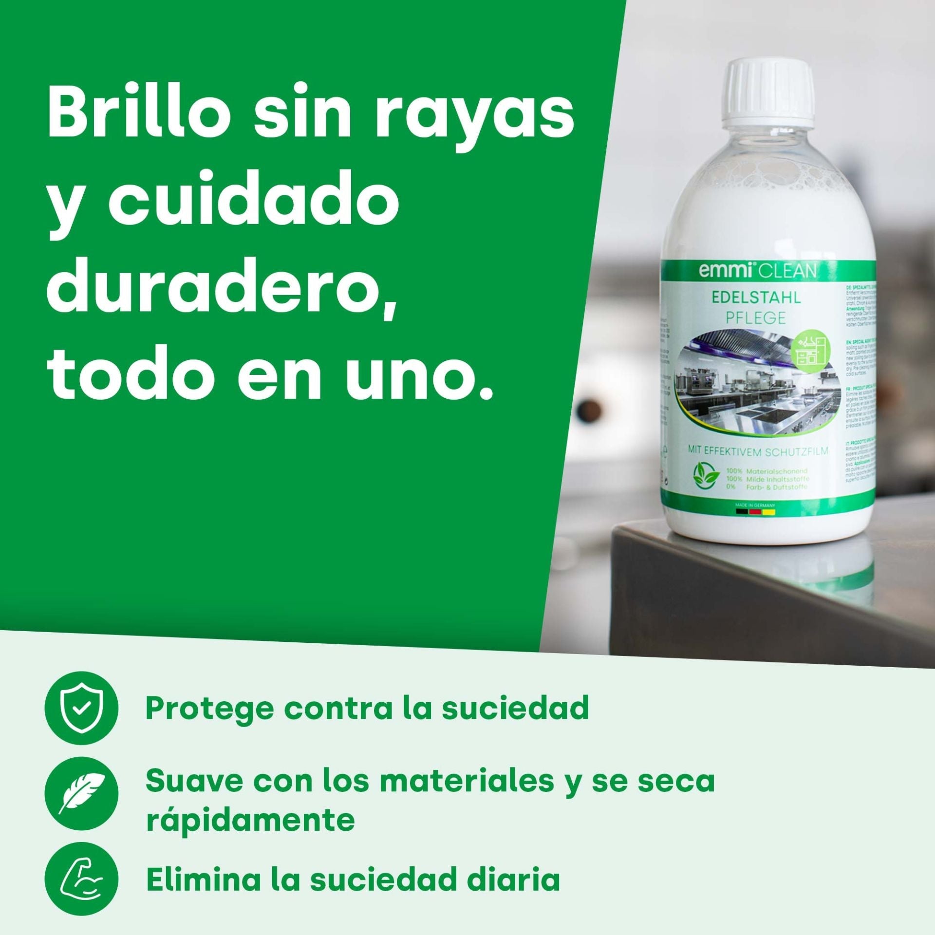 Limpiador y cuidado de acero inoxidable 500 ml