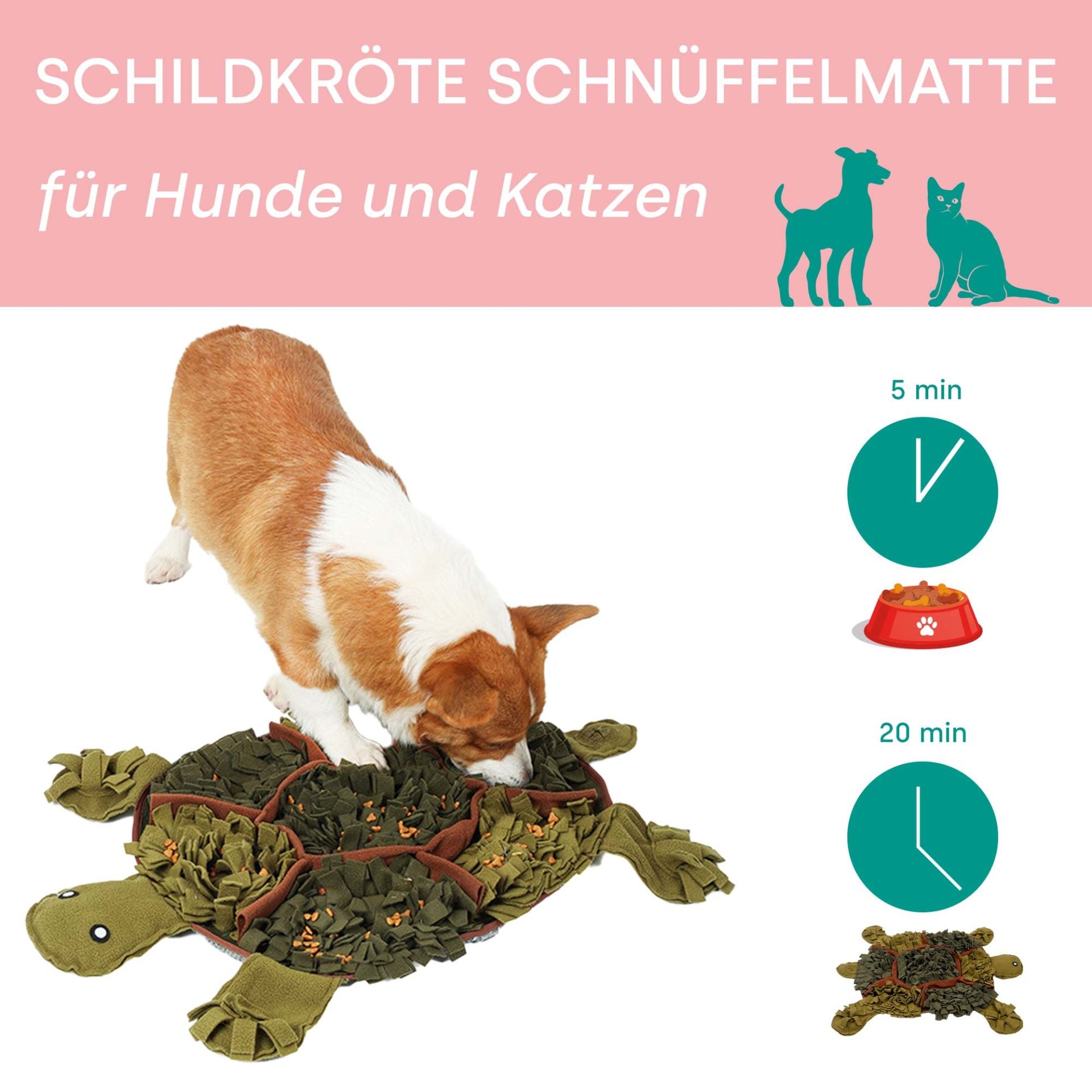 Schnüffelteppich für Hunde Schildkröte