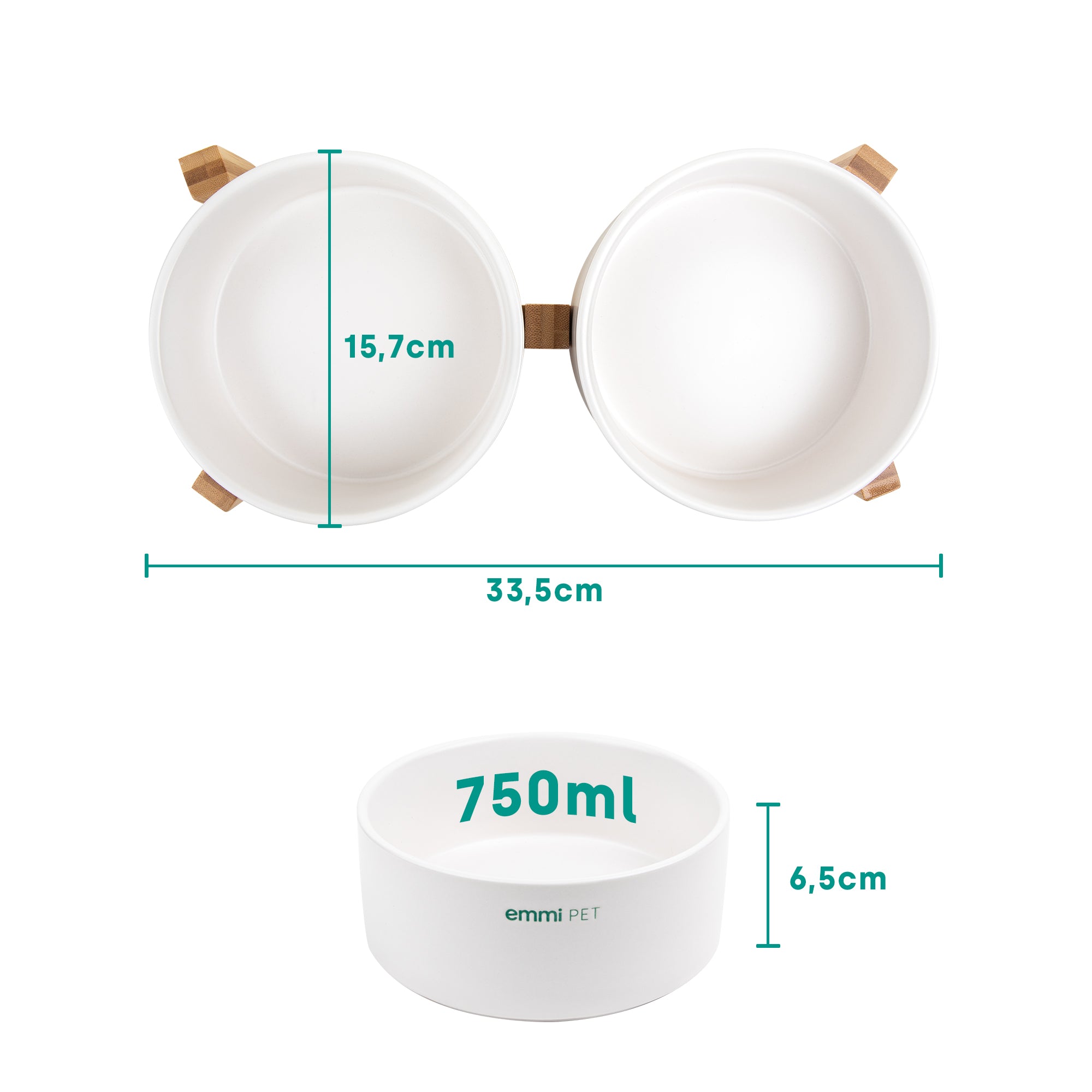 set di 2 ciotole in ceramica